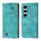 For Tecno Camon 40 4G Skin Feel Embossed Leather Phone Case(Green) - 2
