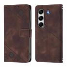 For Tecno Camon 40 4G Skin Feel Embossed Leather Phone Case(Brown) - 2