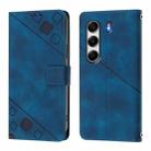 For Tecno Camon 40 Pro 4G Skin Feel Embossed Leather Phone Case(Blue) - 2