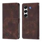 For Tecno Camon 40 Pro 4G Skin Feel Embossed Leather Phone Case(Brown) - 2