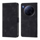 For Tecno Camon 40 Premier Skin Feel Embossed Leather Phone Case(Black) - 2