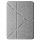 For iPad Pro 11 2024 Mutural Multi-fold Smart Leather Tablet Case(Grey) - 1