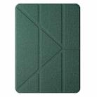 For iPad Pro 11 2024 Mutural Multi-fold Smart Leather Tablet Case(Green) - 1