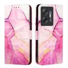 For Infinix Hot 30 5G PT003 Marble Pattern Flip Leather Phone Case(Pink Purple Gold) - 2