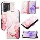 For Infinix Hot 30 5G PT003 Marble Pattern Flip Leather Phone Case(Rose Gold) - 1