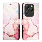 For Infinix Hot 40 / Hot 40 Pro PT003 Marble Pattern Flip Leather Phone Case(Rose Gold) - 2