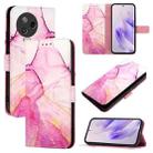 For Infinix Note 12 Pro 4G / Note 12 2023 PT003 Marble Pattern Flip Leather Phone Case(Pink Purple Gold) - 1