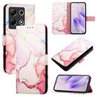 For Infinix Note 30 4G X6833B PT003 Marble Pattern Flip Leather Phone Case(Rose Gold) - 1