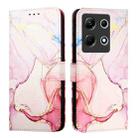 For Infinix Note 30 4G X6833B PT003 Marble Pattern Flip Leather Phone Case(Rose Gold) - 2