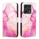 For Infinix Note 30 Pro / Note 30 5G PT003 Marble Pattern Flip Leather Phone Case(Pink Purple Gold) - 2