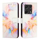 For Infinix Note 30 Pro / Note 30 5G PT003 Marble Pattern Flip Leather Phone Case(Galaxy Marble White) - 2