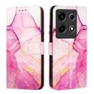 For Infinix Note 30 VIP PT003 Marble Pattern Flip Leather Phone Case(Pink Purple Gold) - 2