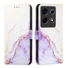 For Infinix Note 30 VIP PT003 Marble Pattern Flip Leather Phone Case(White Purple) - 2