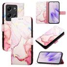 For Infinix Note 30i PT003 Marble Pattern Flip Leather Phone Case(Rose Gold) - 1