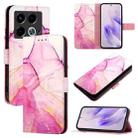 For Infinix Note 40 PT003 Marble Pattern Flip Leather Phone Case(Pink Purple Gold) - 1