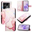 For Infinix Note 40 PT003 Marble Pattern Flip Leather Phone Case(Rose Gold) - 1