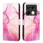 For Infinix Note 40 Pro 4G PT003 Marble Pattern Flip Leather Phone Case(Pink Purple Gold) - 2