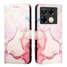 For Infinix Note 40 Pro 4G PT003 Marble Pattern Flip Leather Phone Case(Rose Gold) - 2