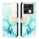 For Infinix Note 40 Pro 4G PT003 Marble Pattern Flip Leather Phone Case(Green) - 2