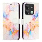 For Infinix Smart 7 HD / 7 India / 7 Plus PT003 Marble Pattern Flip Leather Phone Case(Galaxy Marble White) - 2