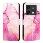 For Infinix Zero 30 5G PT003 Marble Pattern Flip Leather Phone Case(Pink Purple Gold) - 2