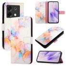 For Infinix Zero 30 5G PT003 Marble Pattern Flip Leather Phone Case(Galaxy Marble White) - 1