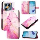 For Infinix GT 20 Pro X6871 PT003 Marble Pattern Flip Leather Phone Case(Pink Purple Gold) - 1