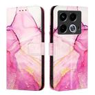 For Infinix Note 40 5G PT003 Marble Pattern Flip Leather Phone Case(Pink Purple Gold) - 2