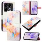 For Infinix Note 40 5G PT003 Marble Pattern Flip Leather Phone Case(Galaxy Marble White) - 1