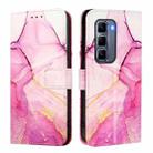 For Infinix Hot 50 Pro+ 4G PT003 Marble Pattern Flip Leather Phone Case(Pink Purple Gold) - 2