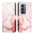 For Infinix Hot 50 Pro+ 4G PT003 Marble Pattern Flip Leather Phone Case(Rose Gold) - 2