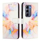 For Infinix Hot 50 Pro+ 4G PT003 Marble Pattern Flip Leather Phone Case(Galaxy Marble White) - 2