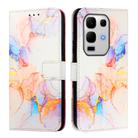 For Infinix Note 50s PT003 Marble Pattern Flip Leather Phone Case(Galaxy Marble White) - 2