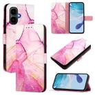 For Infinix Smart 10 / Tecno Pop 10 PT003 Marble Pattern Flip Leather Phone Case(Pink Purple Gold) - 1