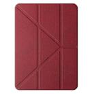 For iPad Air 11 2024 / Air 2022 10.9 Mutural Multi-fold Smart Leather Tablet Case(Red) - 1