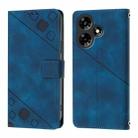 For Infinix Hot 30 4G Skin Feel Embossed Leather Phone Case(Blue) - 2