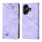 For Infinix Hot 30 4G Skin Feel Embossed Leather Phone Case(Light Purple) - 2