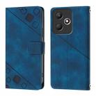 For Infinix Hot 30 Play / Hot 30 Play NFC Skin Feel Embossed Leather Phone Case(Blue) - 2