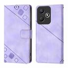 For Infinix Hot 30 Play / Hot 30 Play NFC Skin Feel Embossed Leather Phone Case(Light Purple) - 2