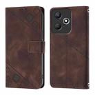 For Infinix Hot 30 Play / Hot 30 Play NFC Skin Feel Embossed Leather Phone Case(Brown) - 2