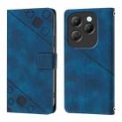 For Infinix Hot 40 / Hot 40 Pro Skin Feel Embossed Leather Phone Case(Blue) - 2