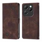 For Infinix Hot 40 / Hot 40 Pro Skin Feel Embossed Leather Phone Case(Brown) - 2