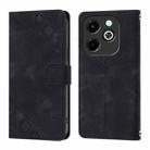 For Infinix Hot 40i Skin Feel Embossed Leather Phone Case(Black) - 2