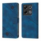 For Infinix Note 30 4G X6833B Skin Feel Embossed Leather Phone Case(Blue) - 2