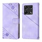 For Infinix Note 30 Pro / Note 30 5G Skin Feel Embossed Leather Phone Case(Light Purple) - 2