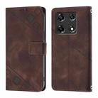 For Infinix Note 30 Pro / Note 30 5G Skin Feel Embossed Leather Phone Case(Brown) - 2