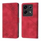 For Infinix Note 30 VIP Skin Feel Embossed Leather Phone Case(Red) - 2