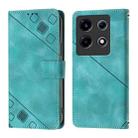 For Infinix Note 30 VIP Skin Feel Embossed Leather Phone Case(Green) - 2