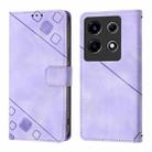 For Infinix Note 30 VIP Skin Feel Embossed Leather Phone Case(Light Purple) - 2