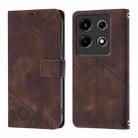 For Infinix Note 30 VIP Skin Feel Embossed Leather Phone Case(Brown) - 2